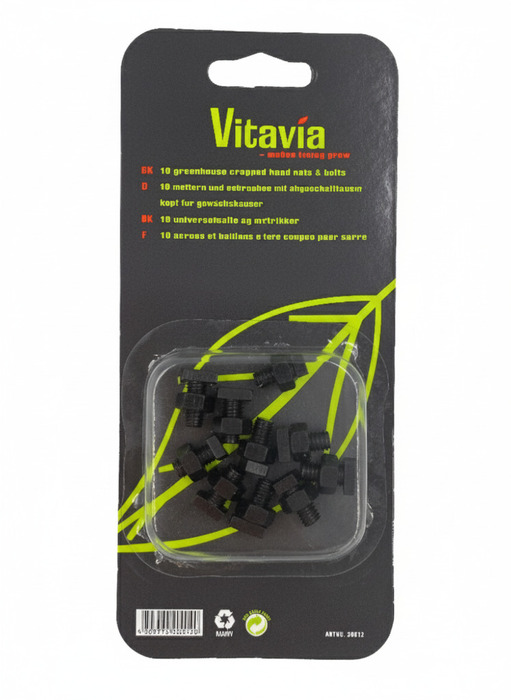 Bultar & Muttrar Filade Alu Svart 10-pack Vitavia